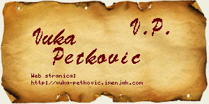 Vuka Petković vizit kartica